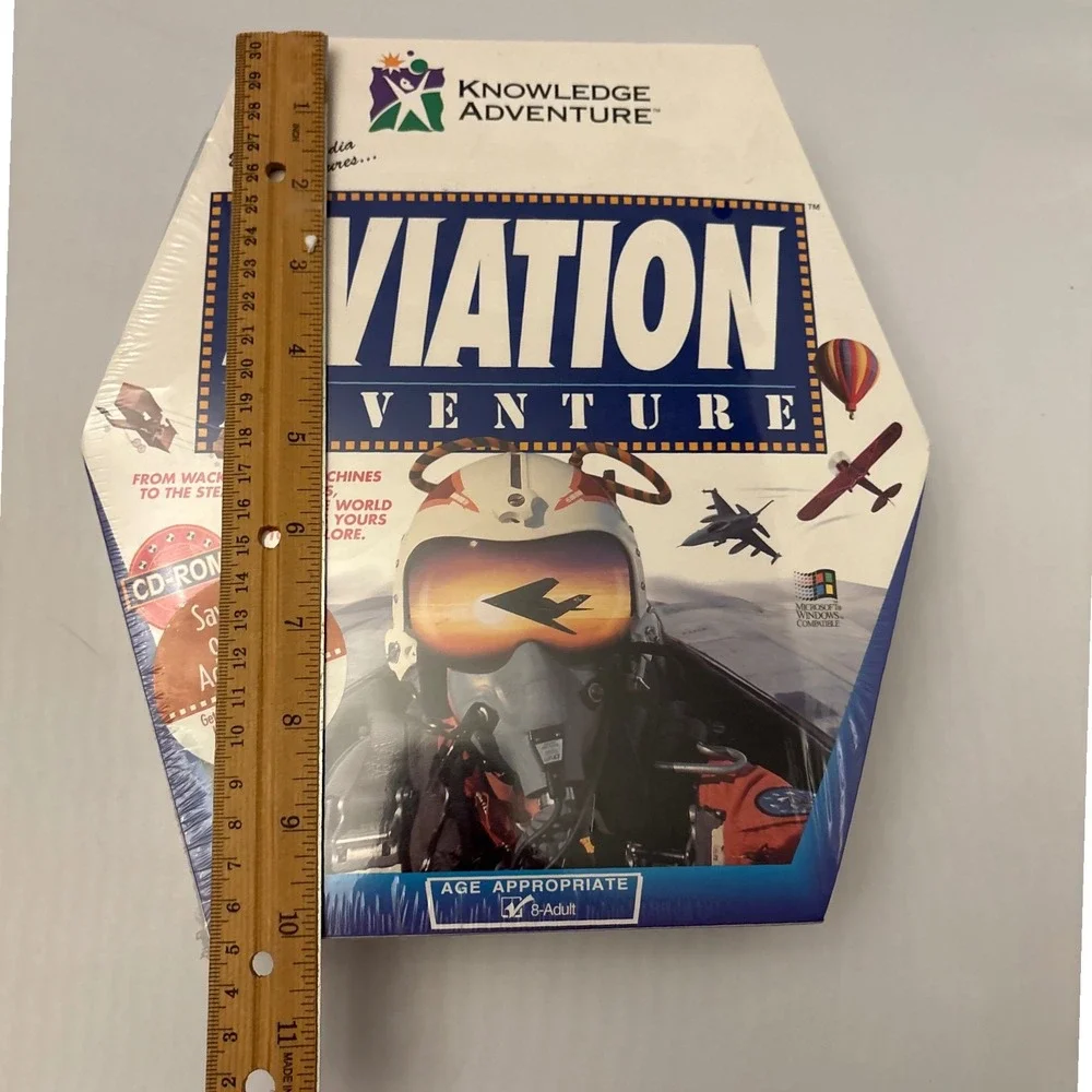 Knowledge Adventure Aviation Adventure PC CD-Rom‎ Game Sealed 1994 JumpStart